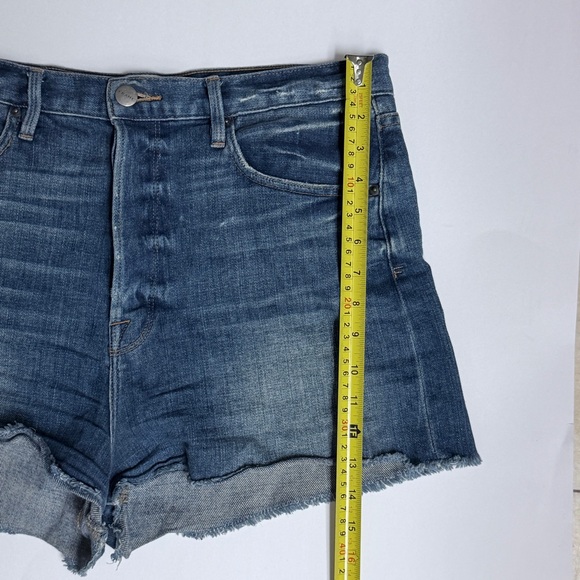 FRAME Denim Le Original Short, Lawrence Wash 31 Classic High Rise Raw Cut Blue - Picture 10 of 10